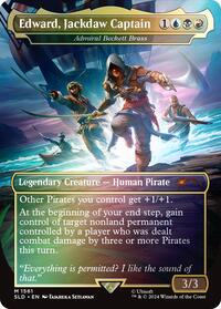 Edward, Jackdaw Captain - Admiral Beckett Brass (Rainbow Foil) (1561) [Secret Lair Drop Series]