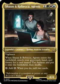 Shaun & Rebecca, Agents (Foil Etched) (247) [Universes Beyond: Assassin's Creed]