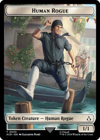 Human Rogue Token (3) [Universes Beyond: Assassin's Creed]