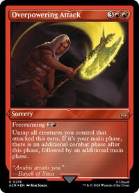 Overpowering Attack (Foil Etched) (218) [Universes Beyond: Assassin's Creed]