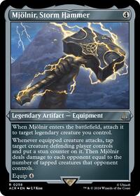Mjolnir, Storm Hammer (Foil Etched) (258) [Universes Beyond: Assassin's Creed]