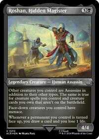 Roshan, Hidden Magister (Foil Etched) (212) [Universes Beyond: Assassin's Creed]