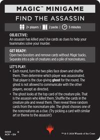 Magic Minigame: Find The Assassin (3) [Universes Beyond: Assassin's Creed]