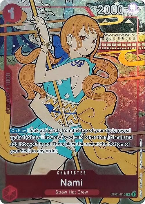 Nami (English Version 1st Anniversary Set) (OP01-016) [One Piece Promotion Cards]