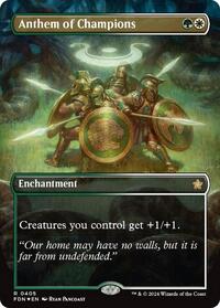 Anthem of Champions (Borderless) (Mana Foil) (405) [Foundations]