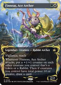 Finneas, Ace Archer (Borderless) (Raised Foil) (348) [Bloomburrow]