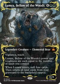 Lumra, Bellow of the Woods (Borderless) (Raised Foil) (343) [Bloomburrow]