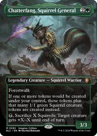Chatterfang, Squirrel General (Borderless) (82) [Commander: Bloomburrow]