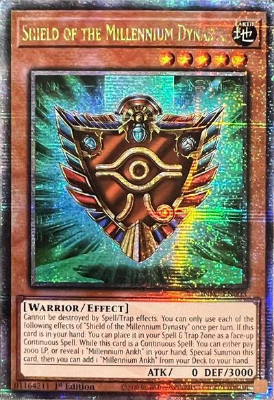 Shield of the Millennium Dynasty (Quarter Century Secret Rare) (INFO-EN003) [The Infinite Forbidden]