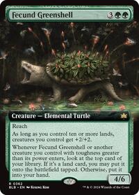 Fecund Greenshell (Extended Art) (362) [Bloomburrow]