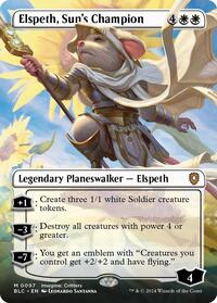 Elspeth, Sun's Champion (Borderless) (97) [Commander: Bloomburrow]