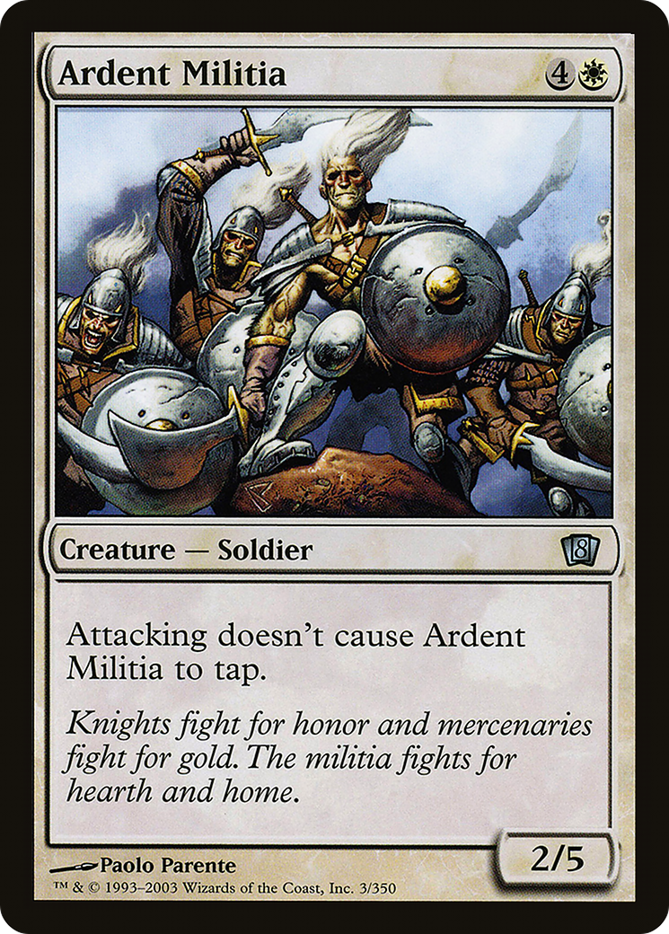 Ardent Militia (8ED-03★) - 8th Edition