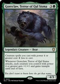 Goreclaw, Terror of Qal Sisma (222) [Commander: Bloomburrow]