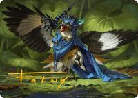 Mockingbird Art Card (Gold-Stamped Signature) (9) [Art Series: Bloomburrow]