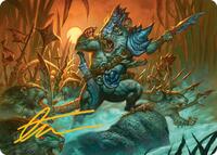Persistent Marshstalker Art Card (Gold-Stamped Signature) (14) [Art Series: Bloomburrow]