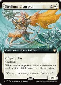 Steelburr Champion (Extended Art) (48) [Commander: Bloomburrow]