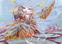 Glarb, Calamity's Augur Art Card (Gold-Stamped Signature) (40) [Art Series: Bloomburrow]