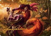 Mr. Foxglove Art Card (Gold-Stamped Signature) (31) [Art Series: Bloomburrow]