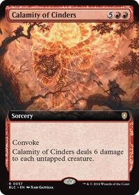Calamity of Cinders (Extended Art) (57) [Commander: Bloomburrow]