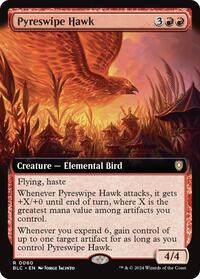 Pyreswipe Hawk (Extended Art) (60) [Commander: Bloomburrow]