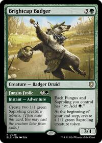 Brightcap Badger (28) [Commander: Bloomburrow]