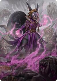 Liliana of the Dark Realms Art Card (51) [Art Series: Bloomburrow]