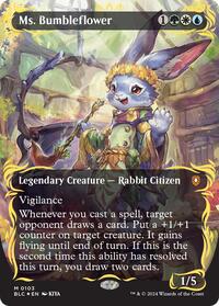 Ms. Bumbleflower (Borderless) (Raised Foil) (103) [Commander: Bloomburrow]