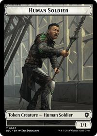 Human Soldier // Wolf (0035) Double-Sided Token (7 // 35) [Commander: Bloomburrow]