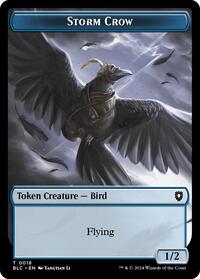 Storm Crow // Bird (003) Double-Sided Token (18 // 3) [Commander: Bloomburrow]