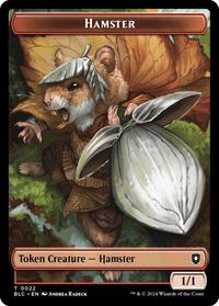 Hamster // Saproling Double-Sided Token (22 // 30) [Commander: Bloomburrow]