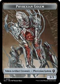 Phyrexian Golem // Faerie Double-Sided Token (38 // 12) [Commander: Bloomburrow]