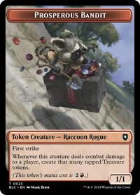Prosperous Bandit // Treasure Double-Sided Token (23 // 29) [Commander: Bloomburrow]