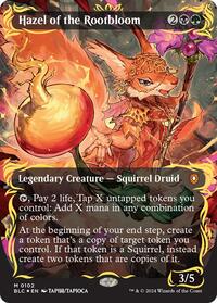 Hazel of the Rootbloom (Borderless) (Raised Foil) (102) [Commander: Bloomburrow]