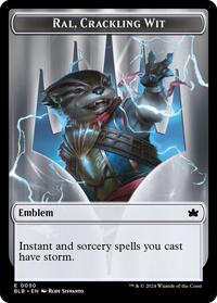 Emblem - Ral, Crackling Wit (30) [Bloomburrow]