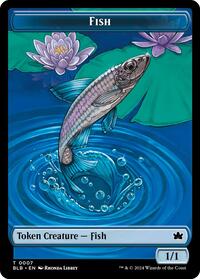 Fish // Iridescent Vinelasher Double-Sided Token (7 // 12) [Bloomburrow]