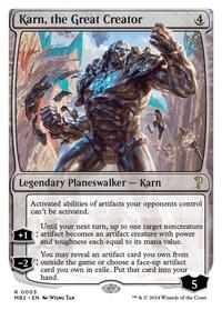 Karn, the Great Creator (White Border) (3) [Mystery Booster 2]