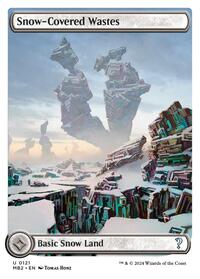 Snow-Covered Wastes (White Border) (121) [Mystery Booster 2]