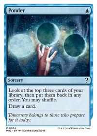 Ponder (White Border) (34) [Mystery Booster 2]