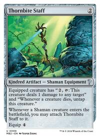 Thornbite Staff (White Border) (99) [Mystery Booster 2]