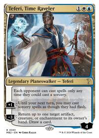 Teferi, Time Raveler (White Border) (91) [Mystery Booster 2]