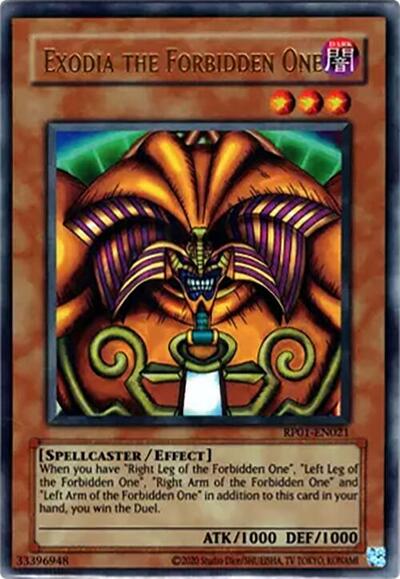 Exodia the Forbidden One (RP01-EN021) [Retro Pack (2020 Date Reprint)]
