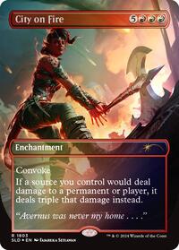 City on Fire (Rainbow Foil) (1803) [Secret Lair Drop Series]