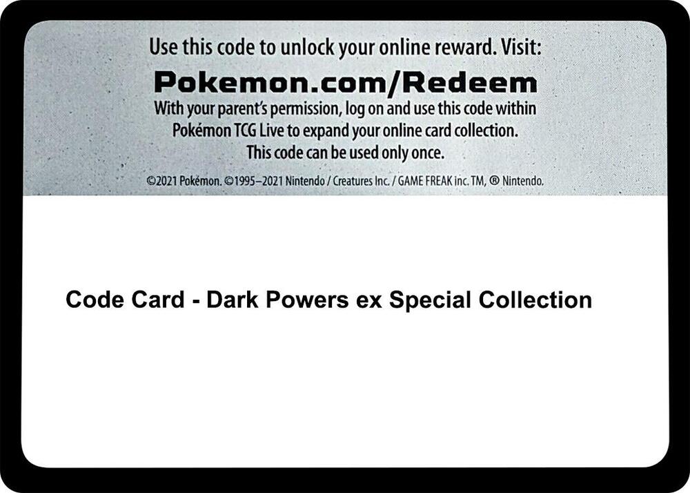 Code Card - Dark Powers ex Special Collection [Miscellaneous Cards & Products]