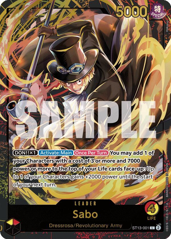 Sabo (Premium Card Collection -Leader Collection-) (ST13-001) [One Piece Promotion Cards]