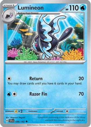 Lumineon 036/142  SV07 Stellar Crown - Uncommon
