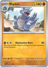 Rhydon (075/142) [SV07: Stellar Crown]