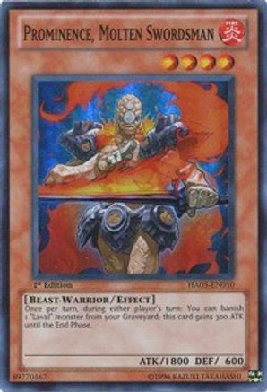 Prominence, Molten Swordsman (HA05-EN010) - Hidden Arsenal 5: Steelswarm Invasion Unlimited