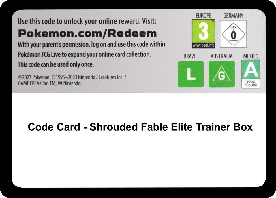 Code Card - Shrouded Fable Elite Trainer Box [SV: Shrouded Fable]