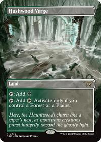Hushwood Verge (Borderless) (332) [Duskmourn: House of Horror]