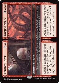 Charred Foyer // Warped Space (129) [Duskmourn: House of Horror]